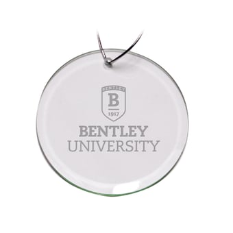 Bentley Falcons 3'' Glass Round Ornament