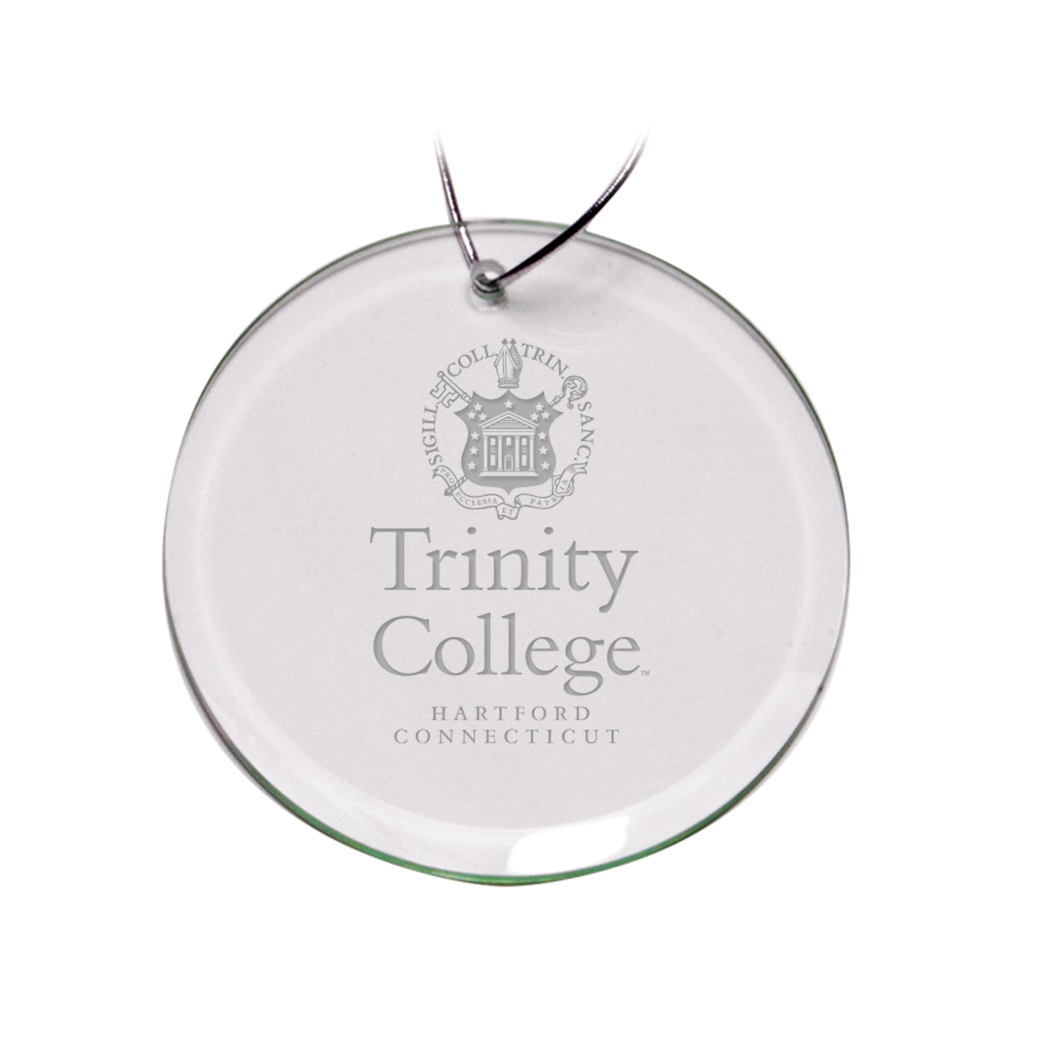 Trinity Bantams 3'' Glass Round Ornament