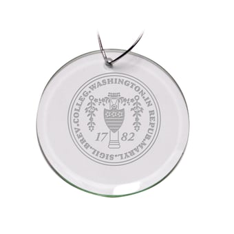 Washington College Shoremen 3'' Glass Round Ornament