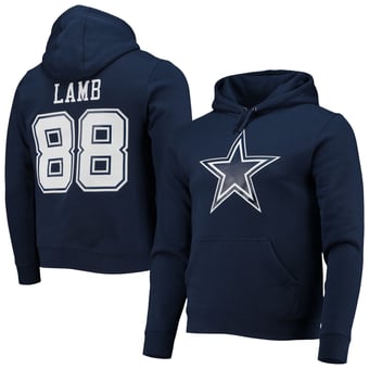 Men's Fanatics CeeDee Lamb Navy Dallas Cowboys Big & Tall Name & Number Fleece Hoodie