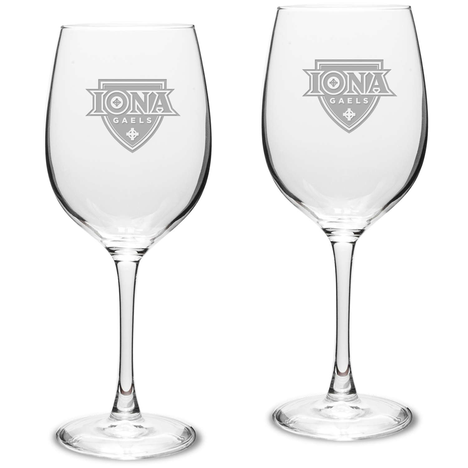Iona University Gaels 16oz. 2-Piece Traditional White Wine Glass Set