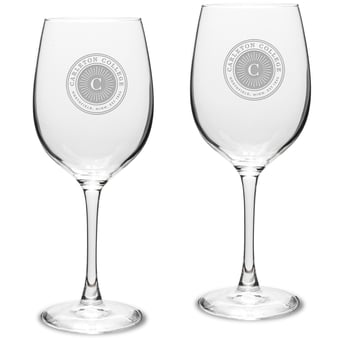 Carleton Knights 16oz. 2-Piece Traditional White Wine Glass Set