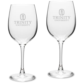 Trinity Tigers 16oz. 2-Piece Traditional White Wine Glass Set