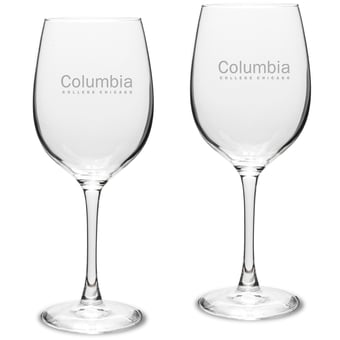 Columbia Renegades 16oz. 2-Piece Traditional White Wine Glass Set