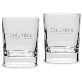 Columbia Renegades 11.75oz. Square Double Old Fashioned Glass Set