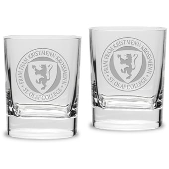 St. Olaf Oles 11.75oz. Square Double Old Fashioned Glass Set