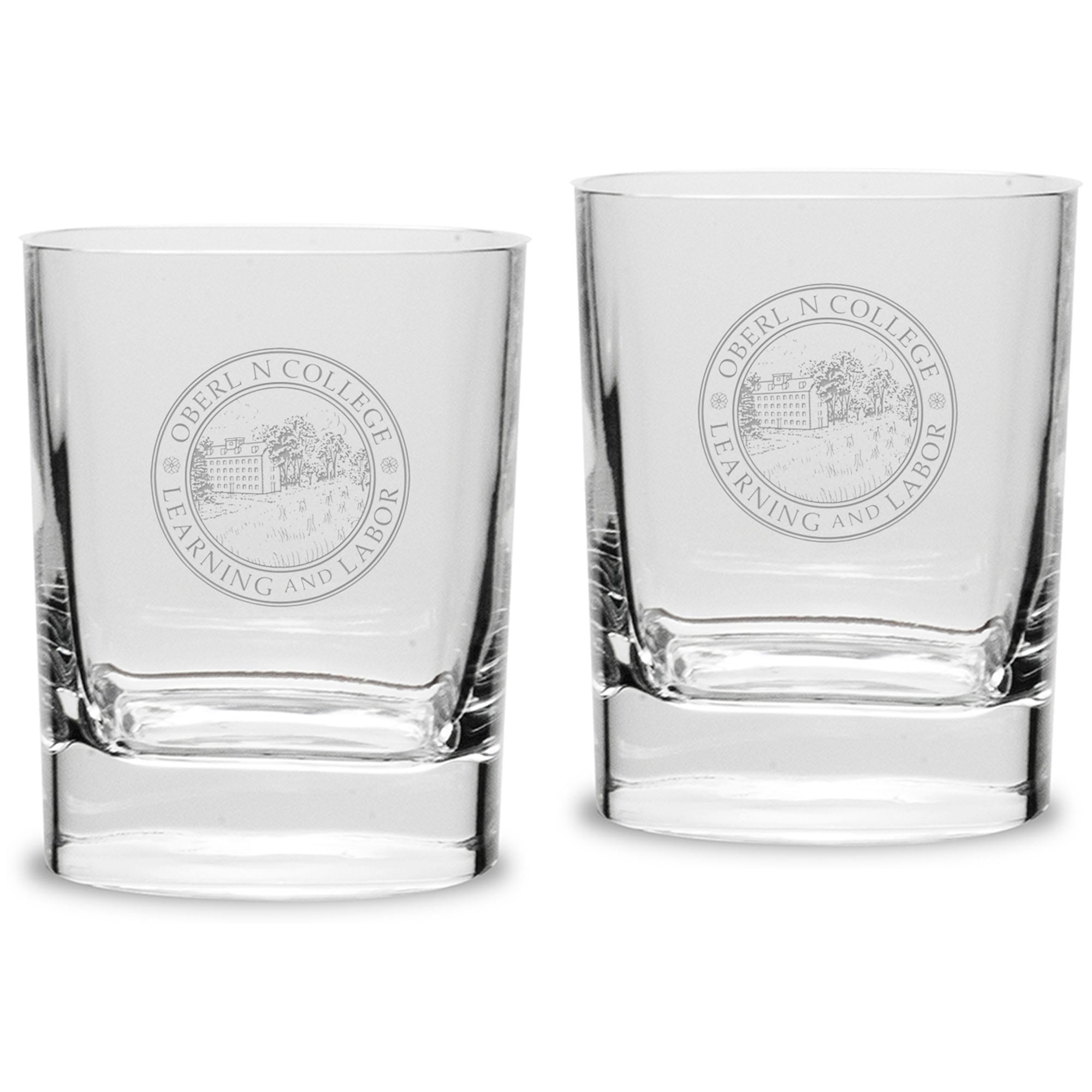 Oberlin Yeomen 11.75oz. Square Double Old Fashioned Glass Set