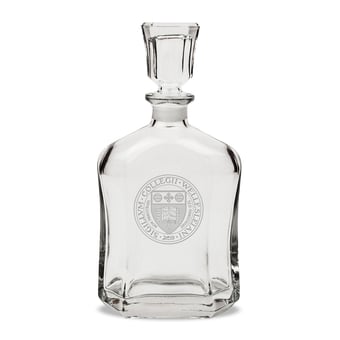 Wellesley Blue 23.75oz. Logo Crystal Whisky Decanter