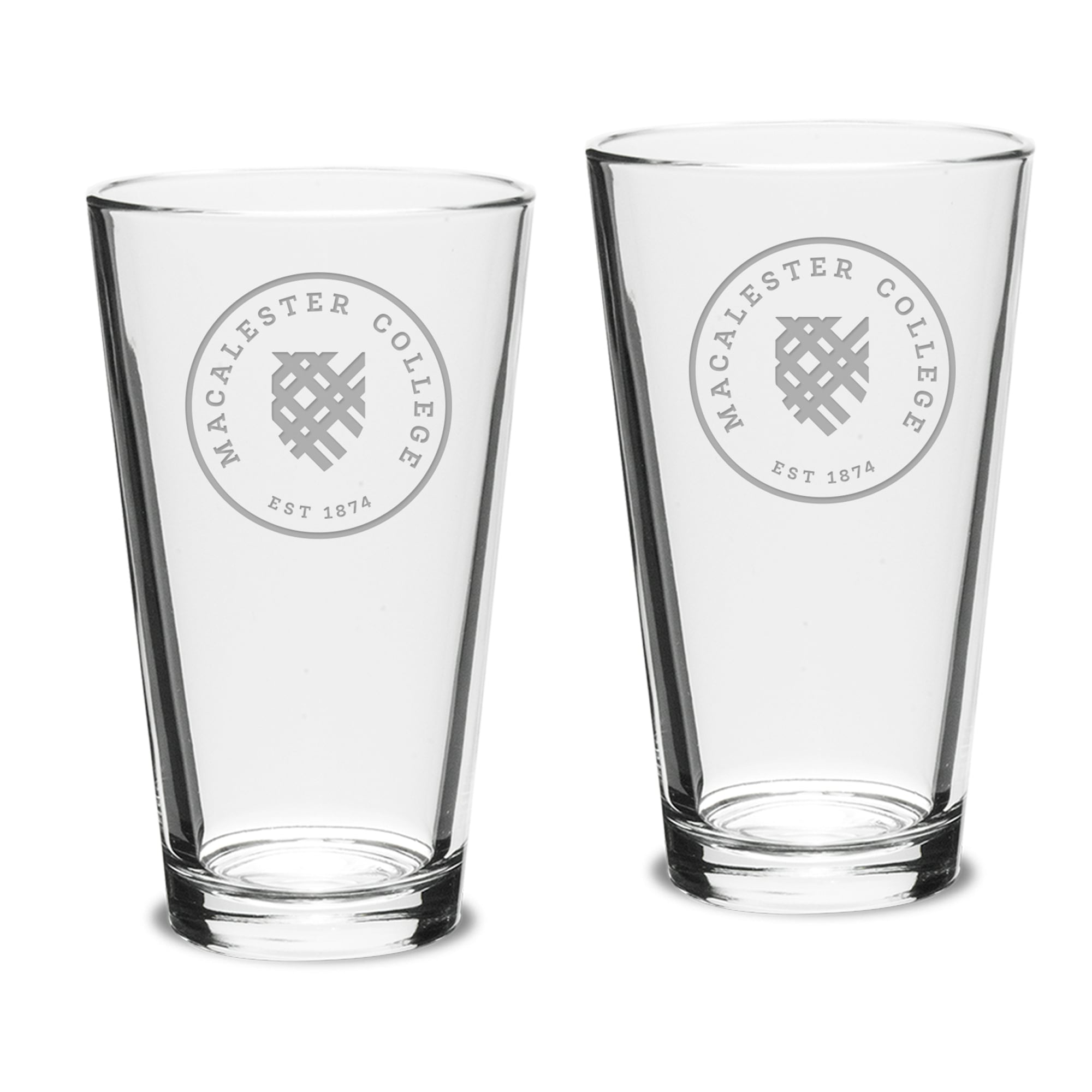 Macalester Scots 16oz. 2-Piece Classic Pub Glass Set