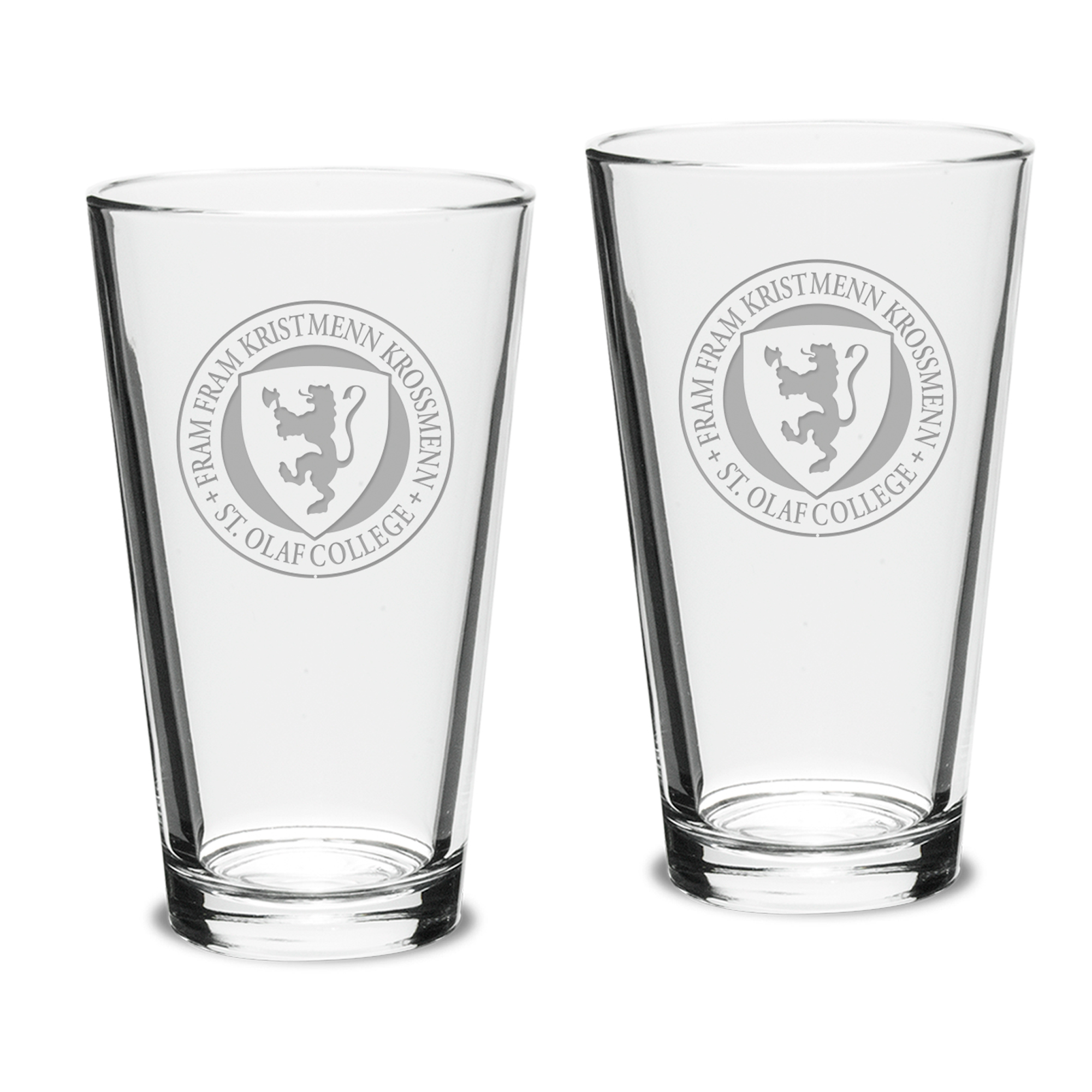 St. Olaf Oles 16oz. 2-Piece Classic Pub Glass Set