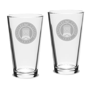 Gettysburg Bullets 16oz. 2-Piece Classic Pub Glass Set