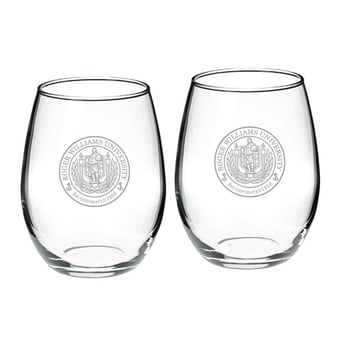 Roger Williams University 21oz. 2-Piece Stemless Wine Glass Set