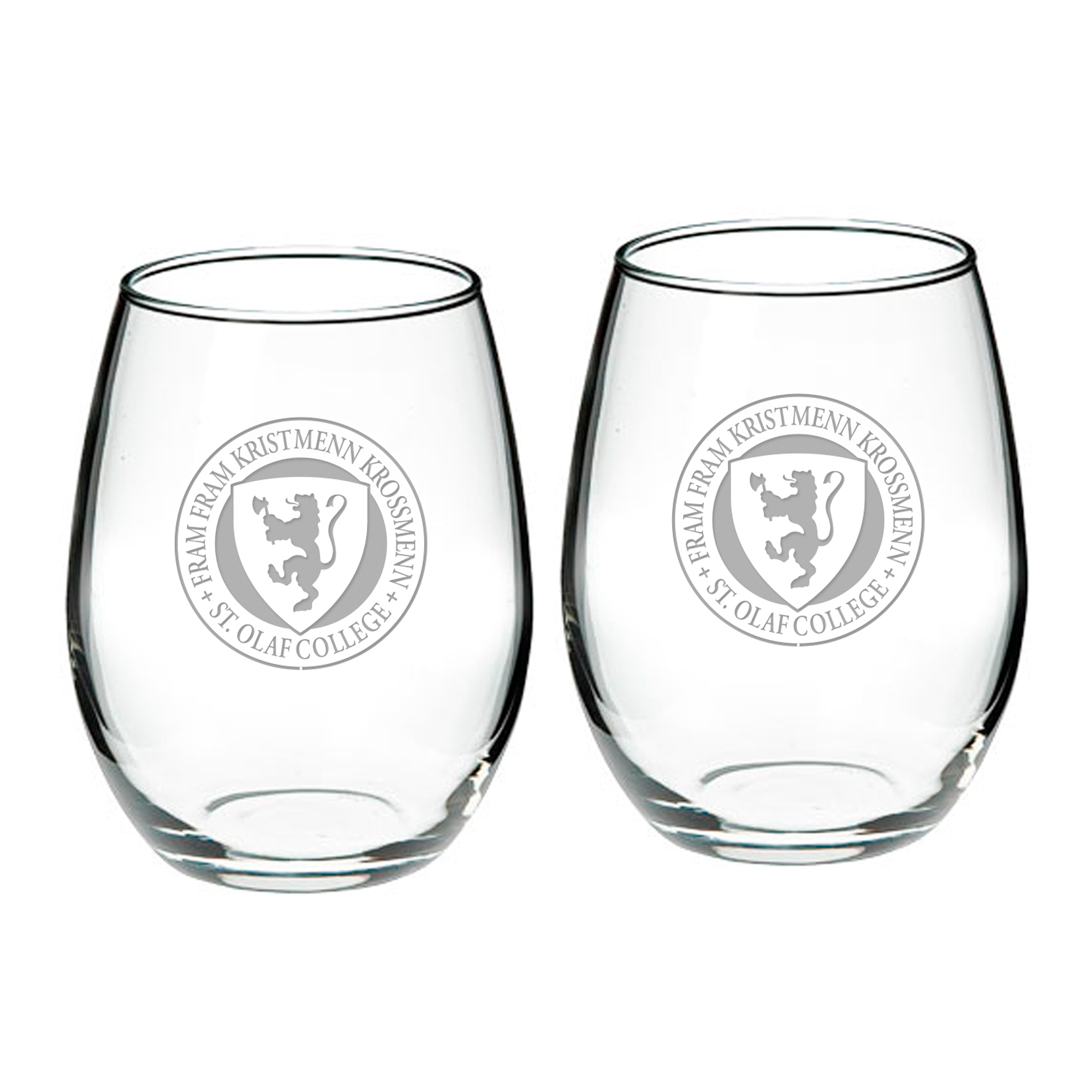 St. Olaf Oles 21oz. 2-Piece Stemless Wine Glass Set