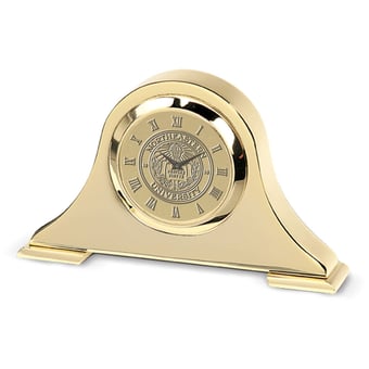 Northeastern Huskies Gold Napoleon Desk Clock