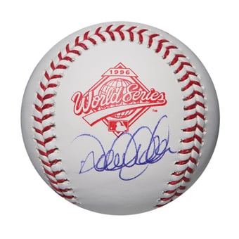 Derek Jeter New York Yankees Autographed Rawlings 1996 World Series Logo Baseball