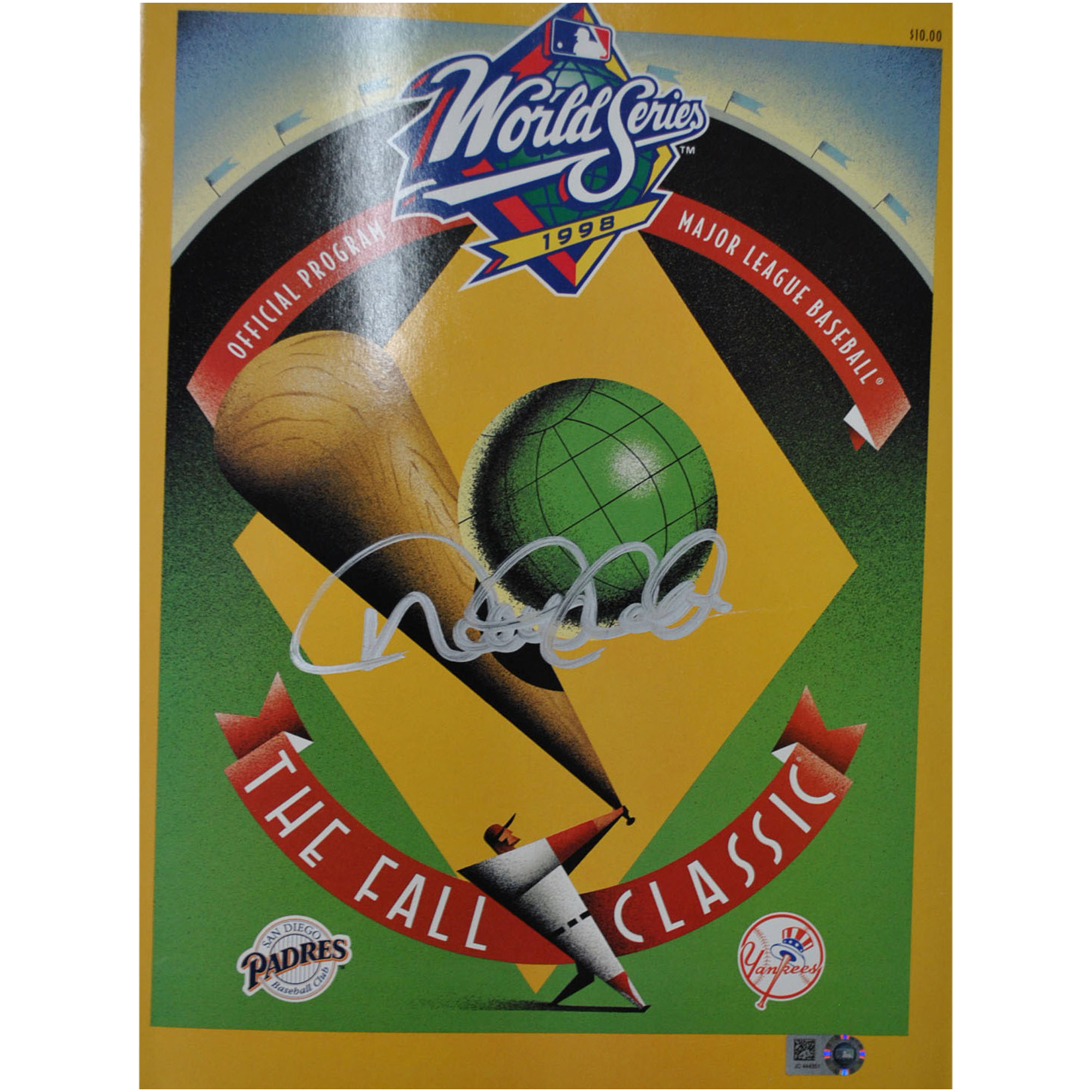 Derek Jeter New York Yankees Autographed World Series Program