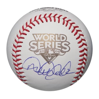 Derek Jeter New York Yankees Autographed Rawlings 2009 World Series Logo Baseball