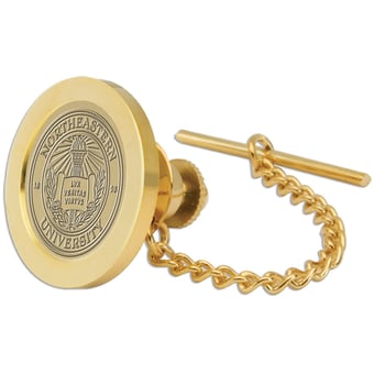 Gold Northeastern Huskies Tie Tack/Lapel Pin