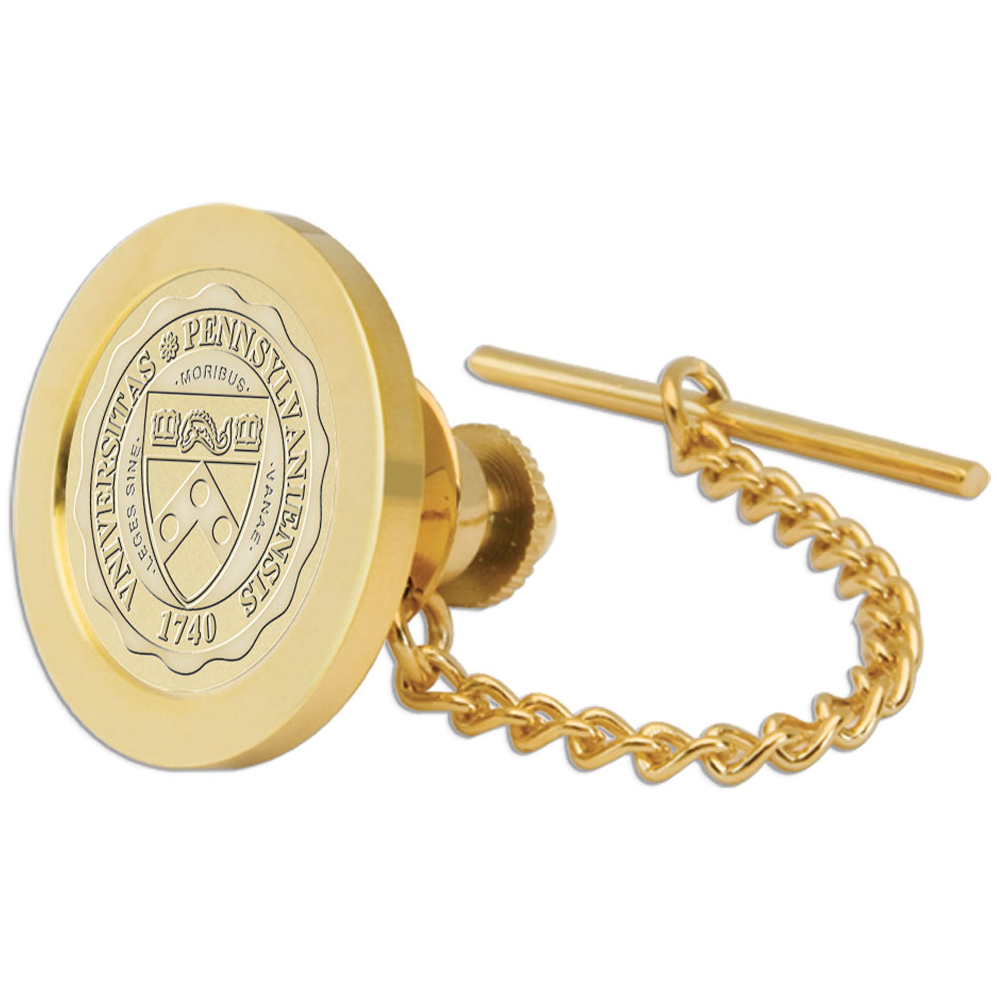 Gold Pennsylvania Quakers Tie Tack/Lapel Pin