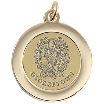 Gold Georgetown Hoyas Pendant