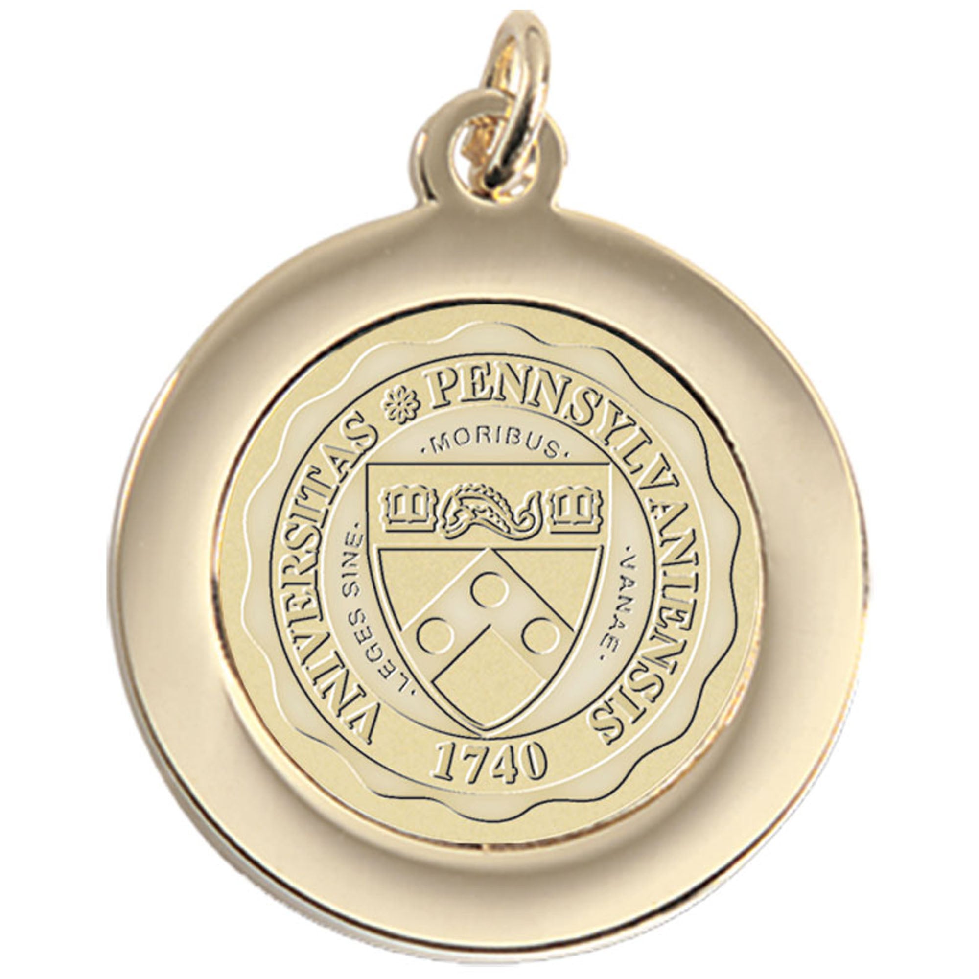 Gold Pennsylvania Quakers Pendant