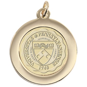 Gold Pennsylvania Quakers Pendant