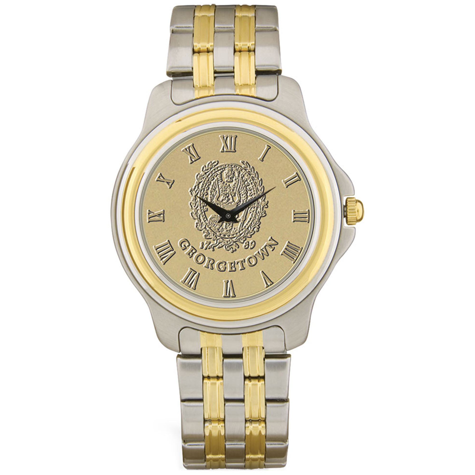 Men's Gold/Silver Georgetown Hoyas Two-Tone Medallion Wristwatch
