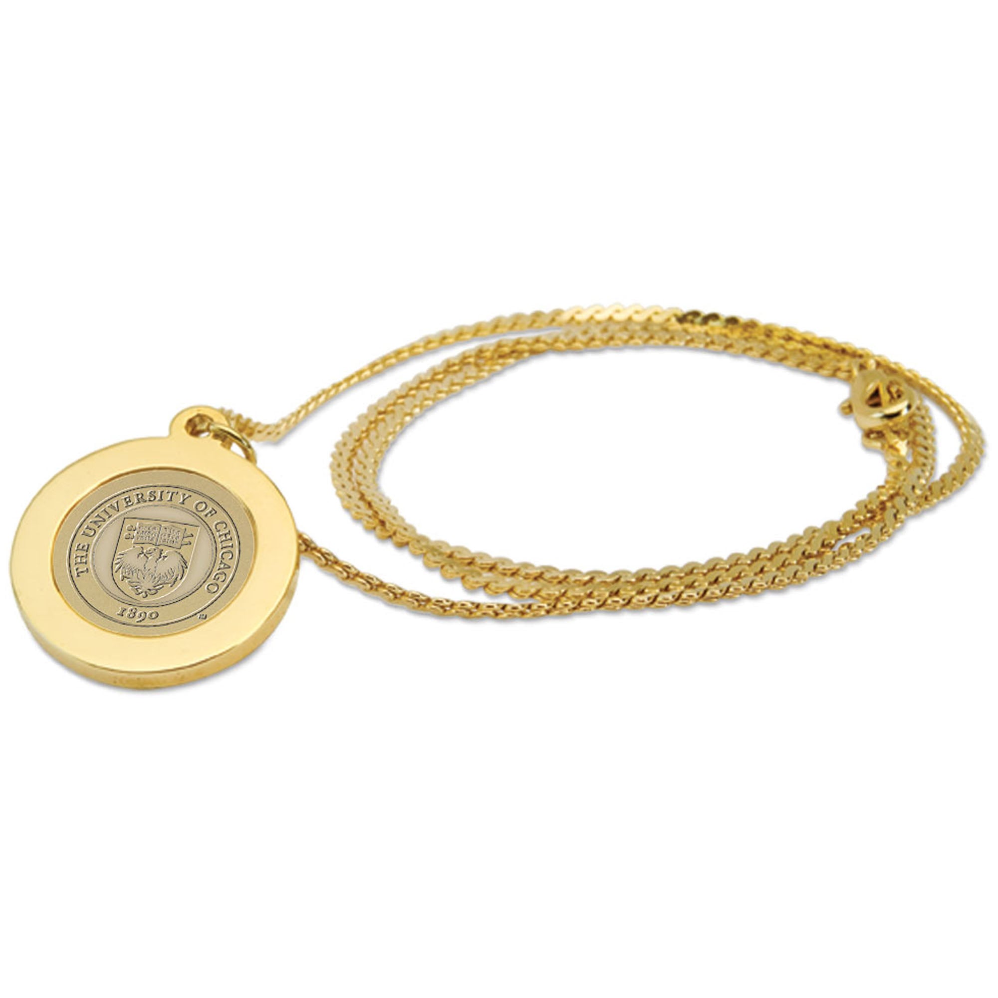 Women's Gold UChicago Maroons Logo Pendant Necklace