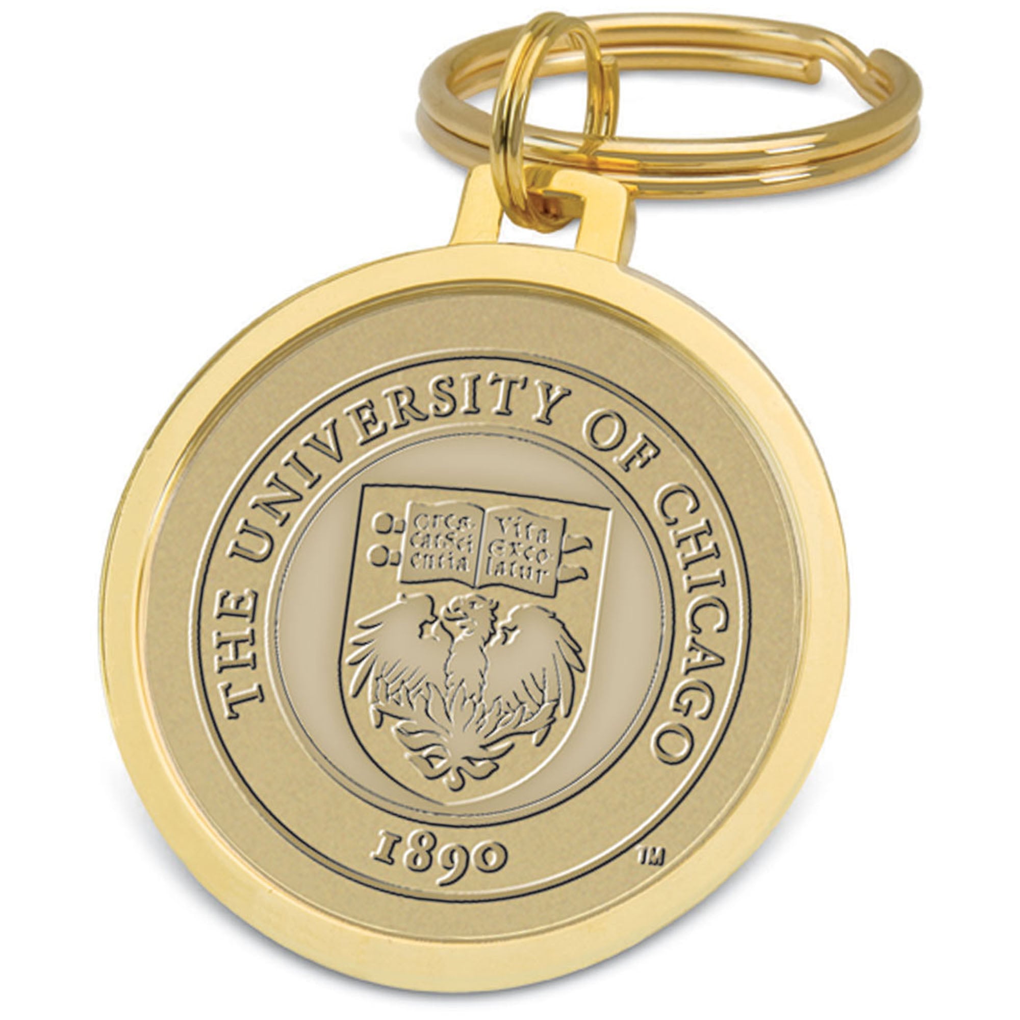 Gold UChicago Maroons Split-Wire Key Ring