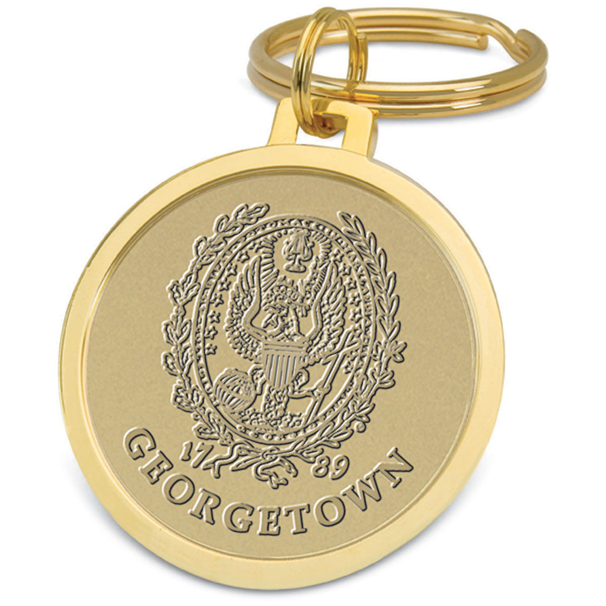 Gold Georgetown Hoyas Split-Wire Key Ring