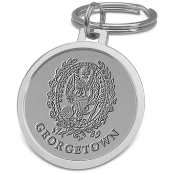 Silver Georgetown Hoyas Split-Wire Key Ring