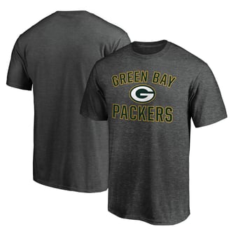 Men's Fanatics Heather Charcoal Green Bay Packers Victory Arch T-Shirt