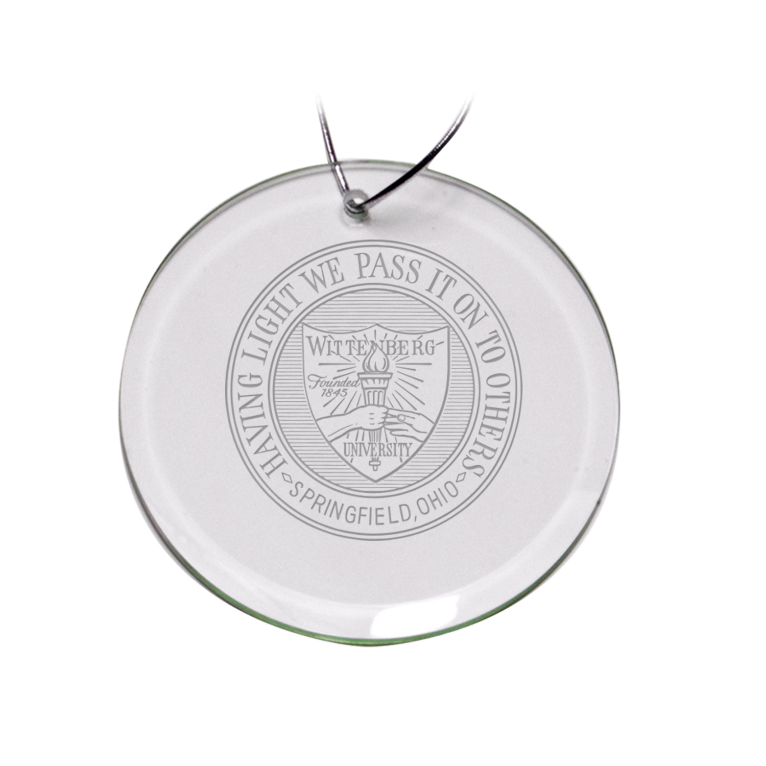 Wittenberg University Tigers 3'' Round Glass Ornament