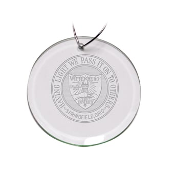 Wittenberg University Tigers 3'' Round Glass Ornament