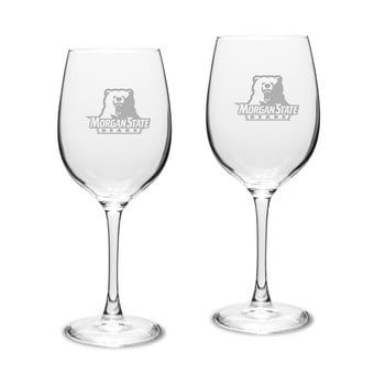 Morgan State Bears 16oz. 2-Piece Traditional White Wine Glass Set
