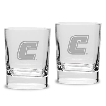 Tennessee Chattanooga Mocs 11.75oz. Square Double Old Fashioned Glass Set