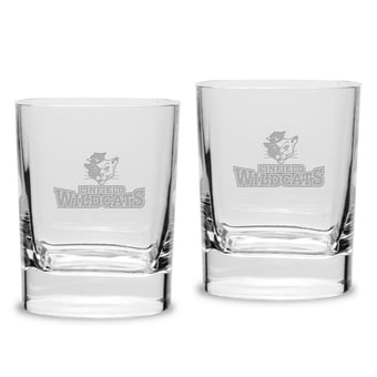 Linfield Wildcats 11.75oz. Square Double Old Fashioned Glass Set