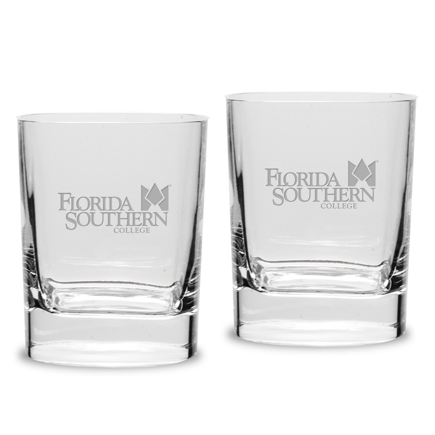 Florida Southern Moccasins 11.75oz. Square Double Old Fashioned Glass Set
