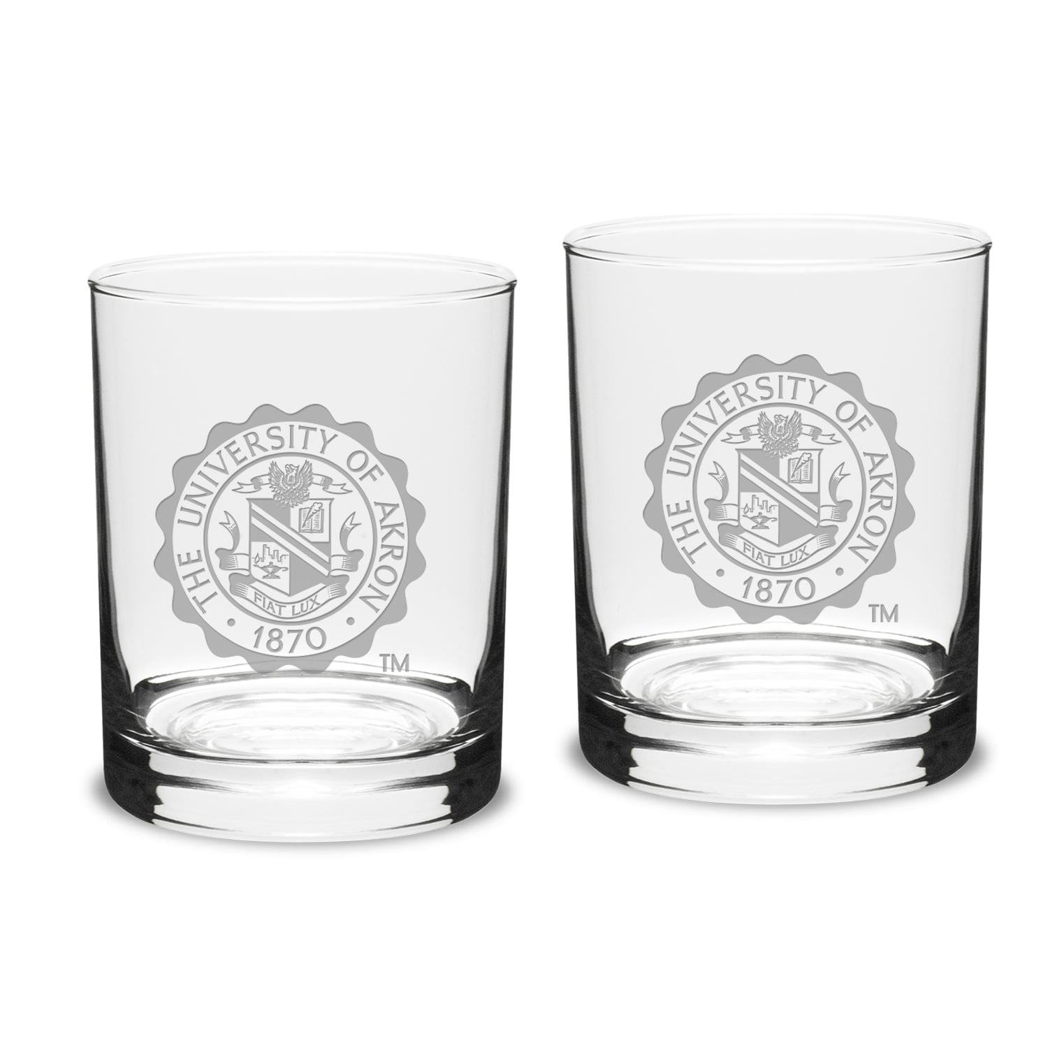 Akron Zips 14oz. 2-Piece Classic Double Old-Fashioned Glass Set