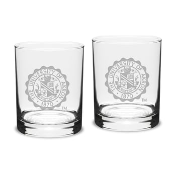 Akron Zips 14oz. 2-Piece Classic Double Old-Fashioned Glass Set