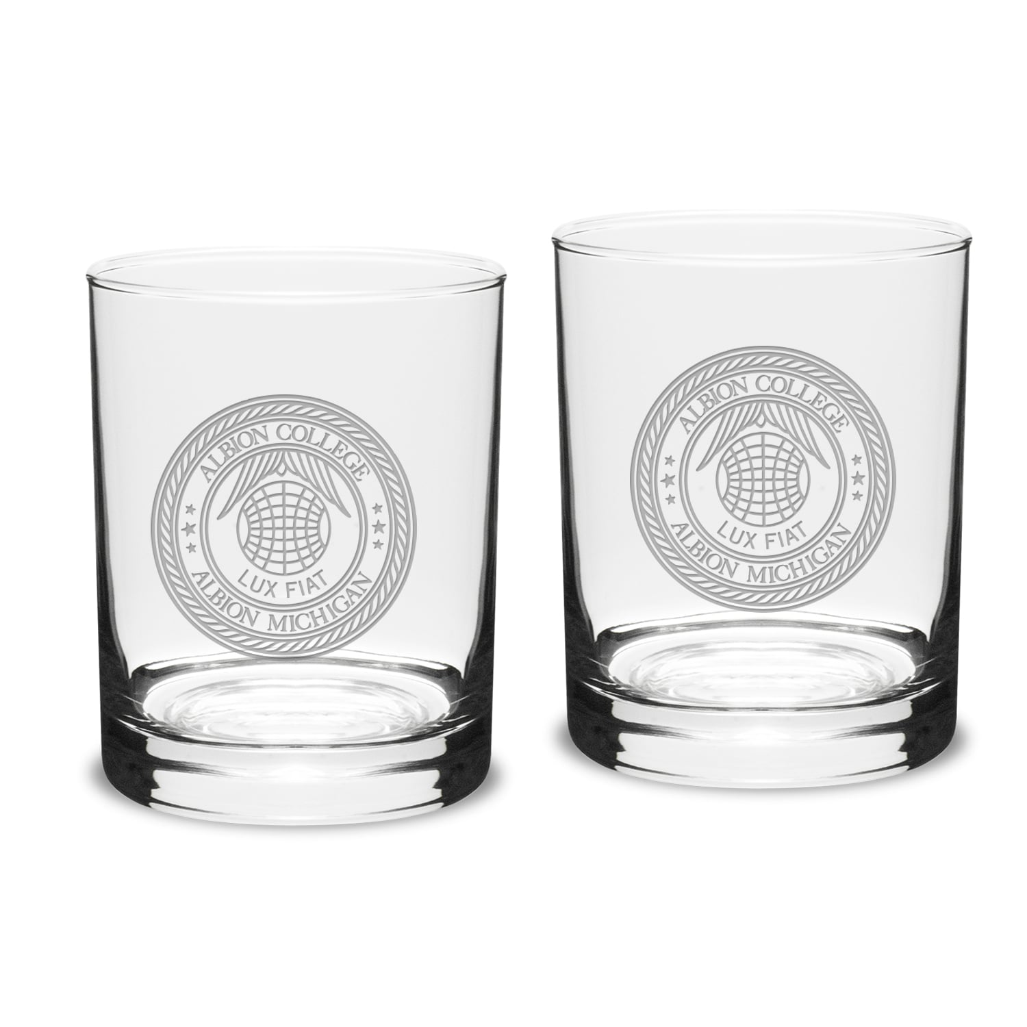 Albion Britons 14oz. 2-Piece Classic Double Old-Fashioned Glass Set