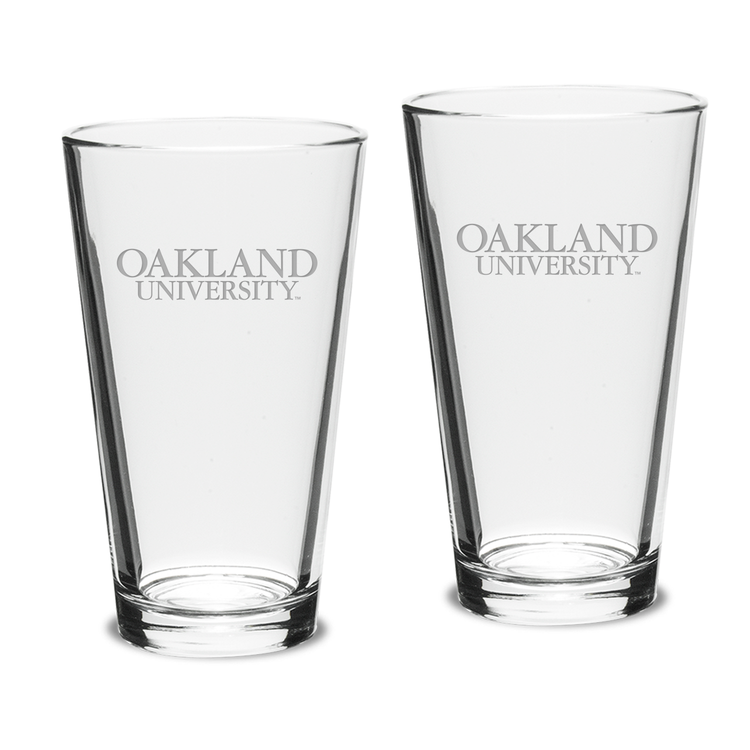 Oakland Golden Grizzlies 16oz. 2-Piece Classic Pub Glass Set