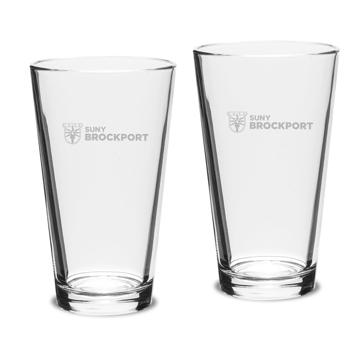 SUNY Brockport Golden Eagles 16oz. 2-Piece Classic Pub Glass Set