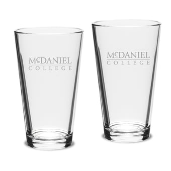 McDaniel Green Terror 16oz. 2-Piece Classic Pub Glass Set