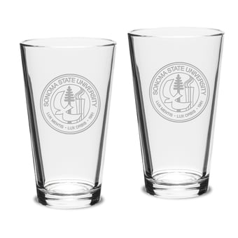 Sonoma State Seawolves 16oz. 2-Piece Classic Pub Glass Set