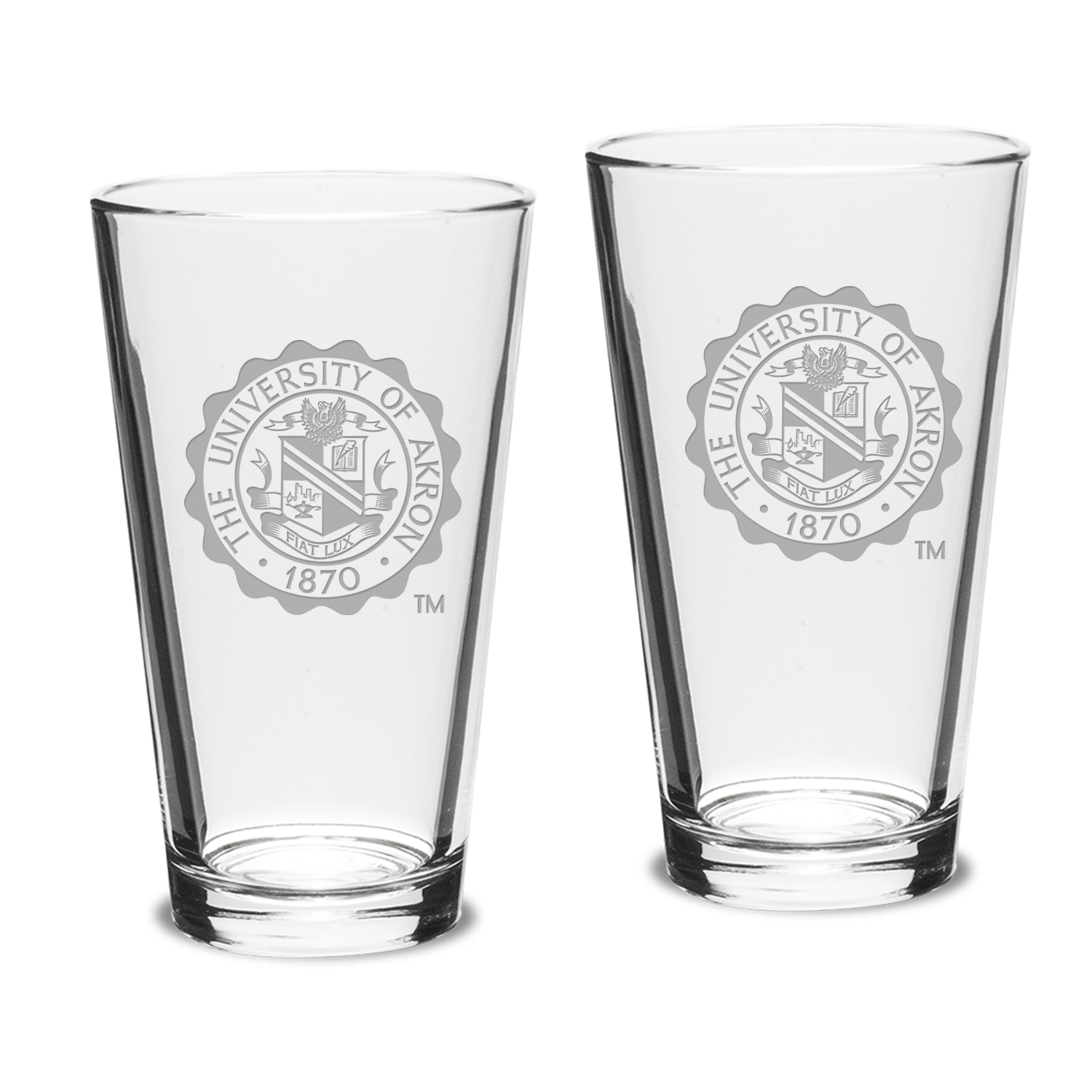 Akron Zips 16oz. 2-Piece Classic Pub Glass Set