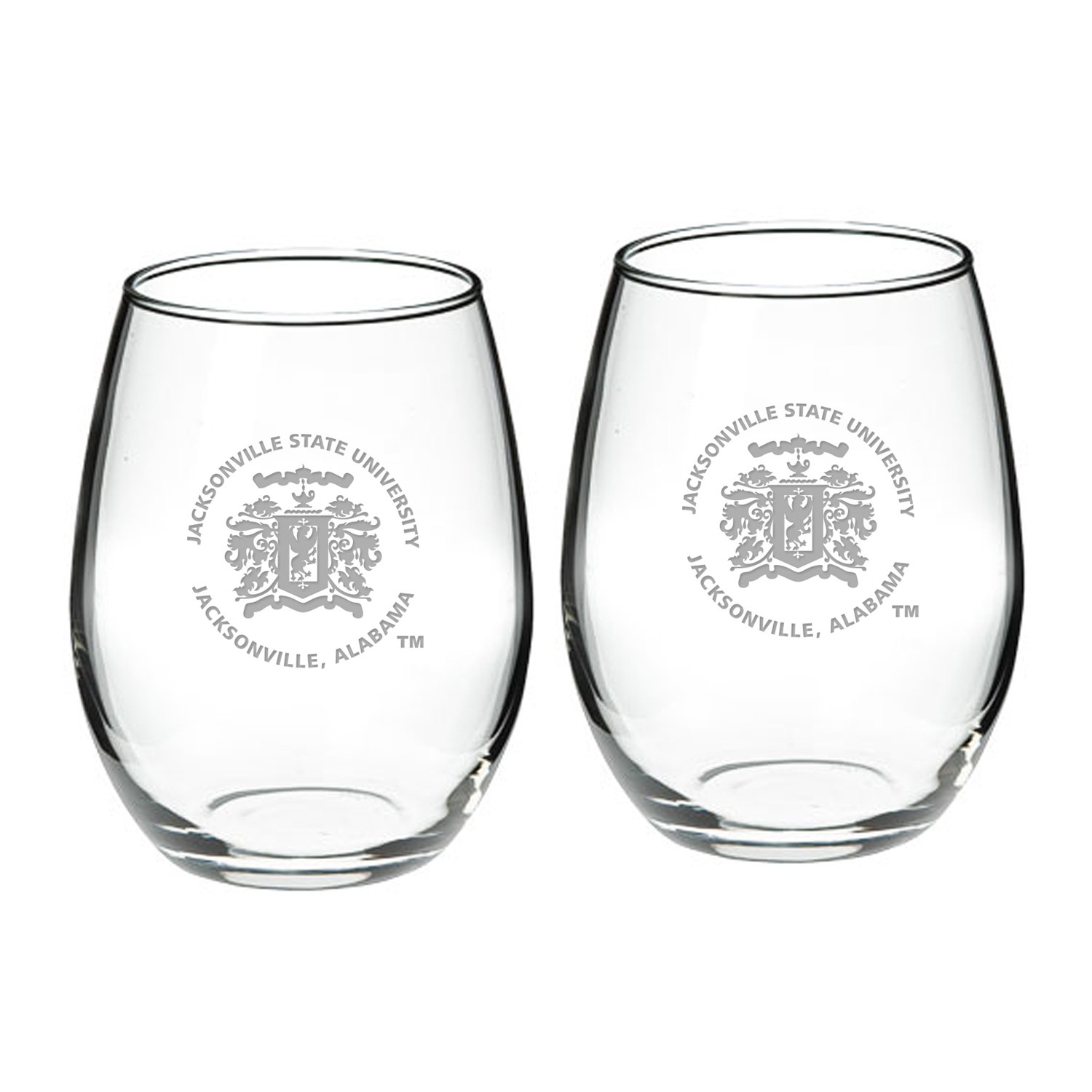 Jacksonville State Gamecocks 21oz. 2-Piece Stemless Wine Glass Set