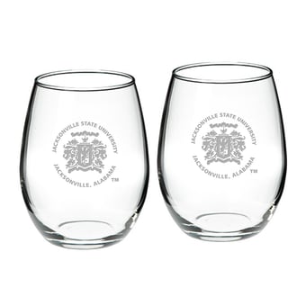Jacksonville State Gamecocks 21oz. 2-Piece Stemless Wine Glass Set