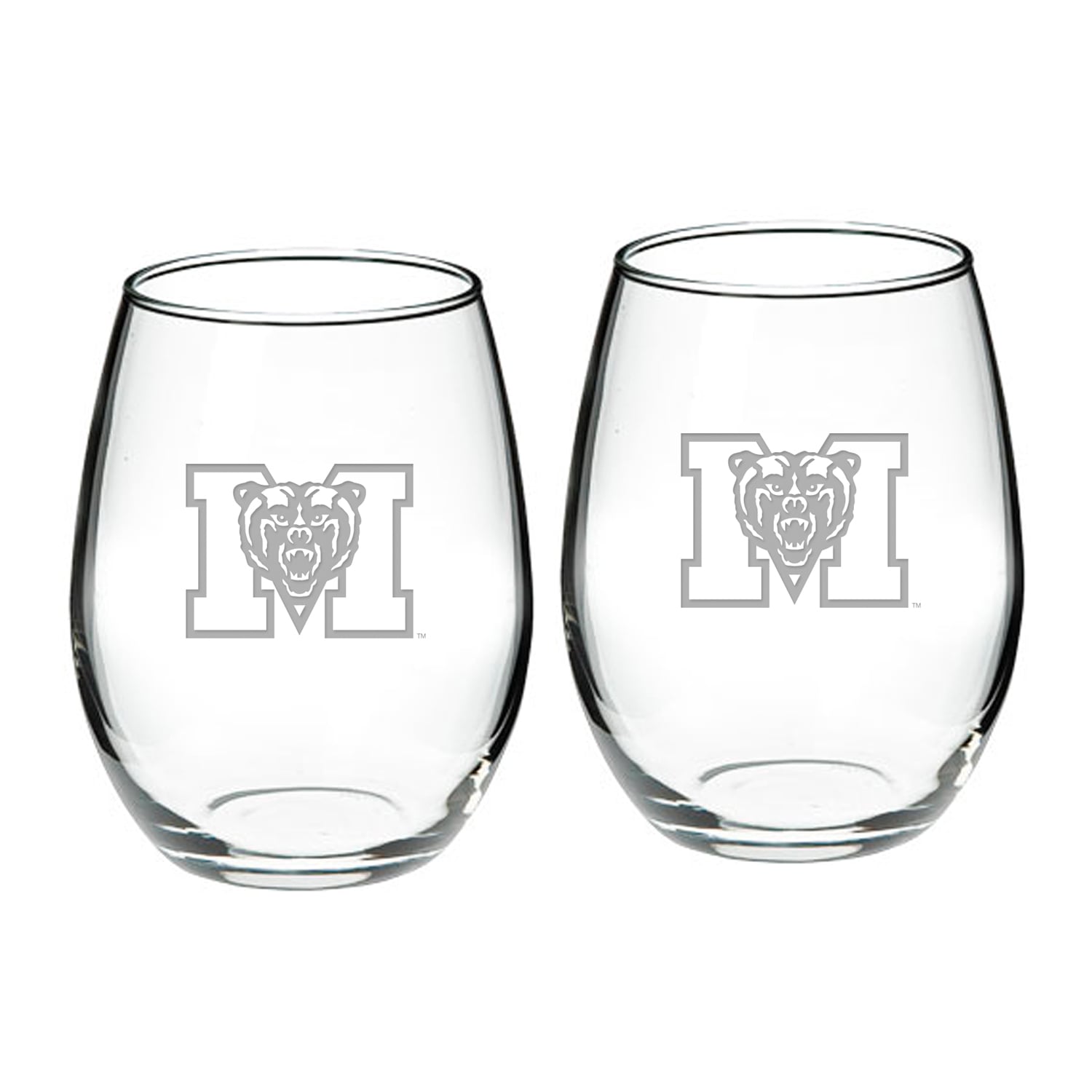 Mercer Bears 21oz. 2-Piece Stemless Wine Glass Set