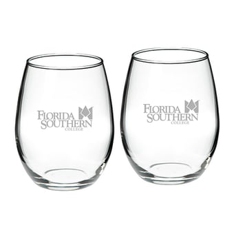 Florida Southern Moccasins 21oz. 2-Piece Stemless Wine Glass Set